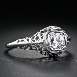 .26 Carat Diamond Vintage Filigree Engagement Ring
