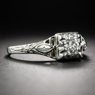 .27 Carat Art Deco Diamond Engagement Ring