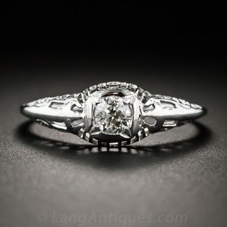 .27 Carat Diamond Art Deco Engagement Ring