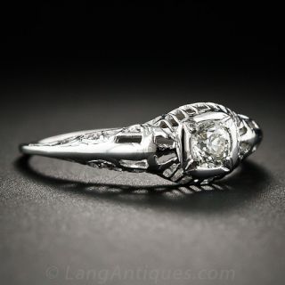 .27 Carat Diamond Art Deco Engagement Ring