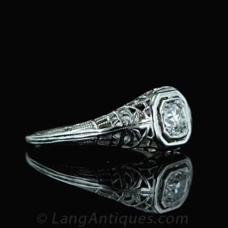 .27 Carat Diamond Filigree Engagement Ring