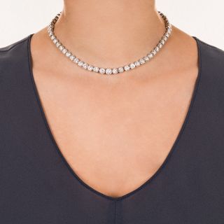 27 Carat Diamond Riviere Necklace/Bracelets Combo