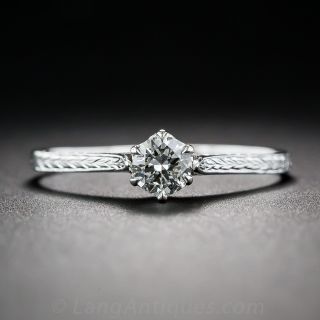 .27 Carat Diamond Vintage Solitaire Engagement Ring