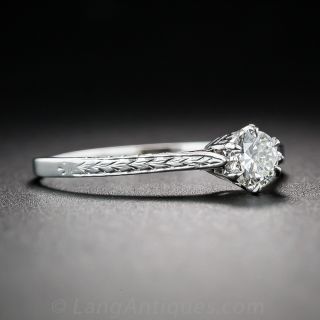 .27 Carat Diamond Vintage Solitaire Engagement Ring