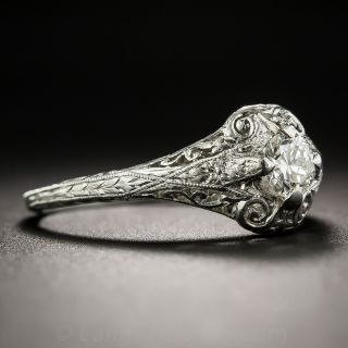 .28 Carat Diamond Art Deco Solitaire Engagement Ring