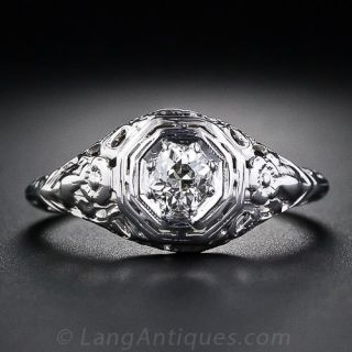 .28 Carat  Diamond Vintage Engagement Ring