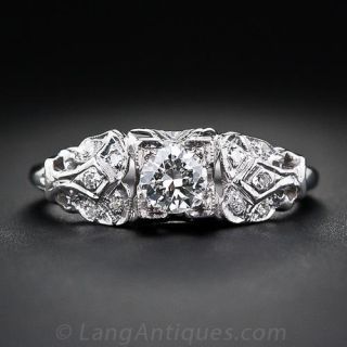 .28 Carat Mid-Century Engagement Ring