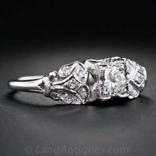 .28 Carat Mid-Century Engagement Ring