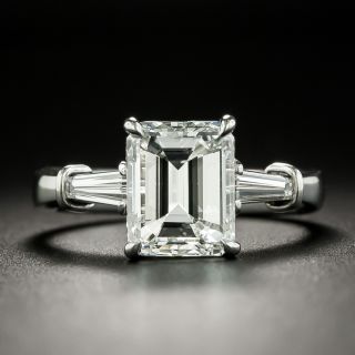 3.00 Carat Emerald-Cut Diamond Engagement Ring - GIA F SI1 - 1