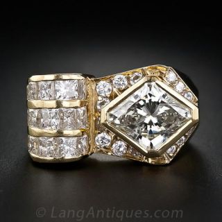 3.00 Carat Lozenge-Shaped Diamond Ring