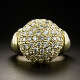 3.00 Carat Total Weight Pavé Diamond Ball Ring - 3