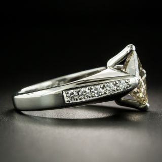3.00 Natural Color Princess-Cut Platinum Diamond Ring