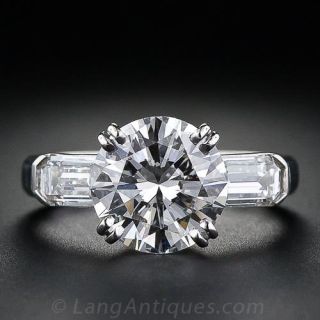 3.01 Carat Vintage Diamond Solitaire