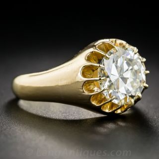 3.03 Carat European-Cut Diamond Ring