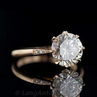 3.04 Carat Rose Gold Diamond Solitaire