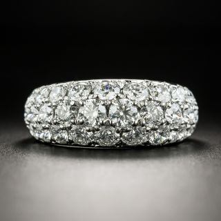 3.05 Carat Total Weight Diamond Three Row Dome Ring - 3