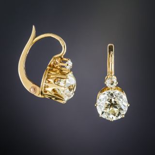 3.10 Carats French Diamond Earrings
