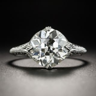 3.11 Carat European-Cut Diamond Ring - GIA L VS2