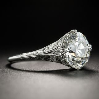 3.11 Carat European-Cut Diamond Ring - GIA L VS2