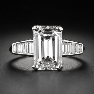 3.18 Carat Emerald-Cut Diamond Ring - GIA H VS1 - 1