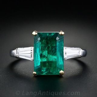 3.19 Carat  Emerald Solitaire