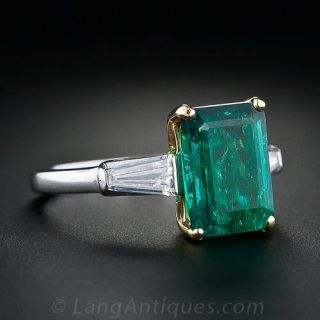 3.19 Carat  Emerald Solitaire