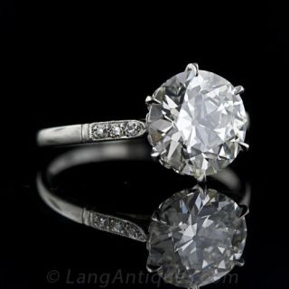 3.25 Carat Art Deco Diamond Engagement Ring