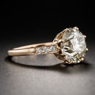 3.36 Carat European-Cut Diamond Ring