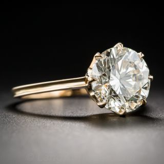 3.37 Carat Diamond Rose Gold Solitaire - GIA L/VS1