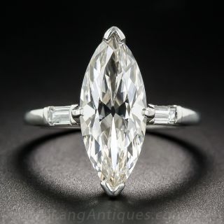 3.37 Carat Marquise Diamond Ring - GIA - 1