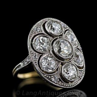 3.40 Carat Total Weight Edwardian Diamond Ring