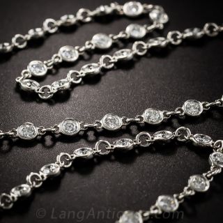 3.42 Carat Diamond and Platinum Chain