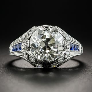 3.46 Carat Art Deco Diamond Engagement Ring - GIA L VS1 - 1