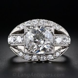 3.47 Carat Mid-Century Diamond Ring