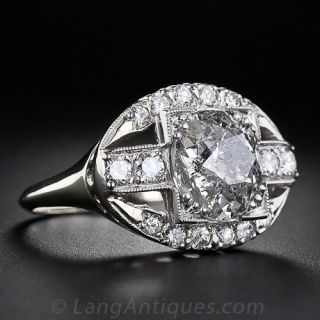 3.47 Carat Mid-Century Diamond Ring