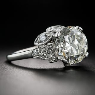 3.47 Carat European-Cut Diamond Ring