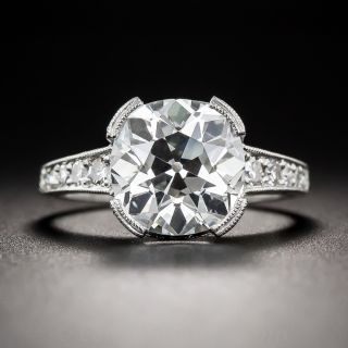 3.53 Carat Art Deco Style Solitaire Diamond Ring