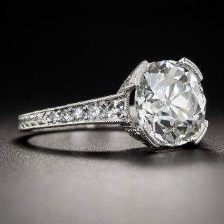 3.53 Carat Art Deco Style Solitaire Diamond Ring