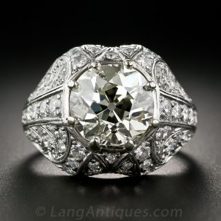 3.55 Carat Original Art Deco Diamond Ring