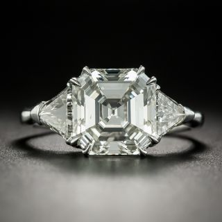 3.59 Carat Square Emerald-Cut Diamond Engagement Ring - GIA L VVS2 - 2