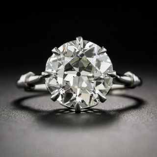 3.78 Carat Diamond Edwardian Style Solitaire