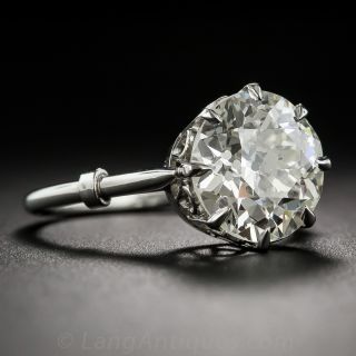 3.78 Carat Diamond Edwardian Style Solitaire