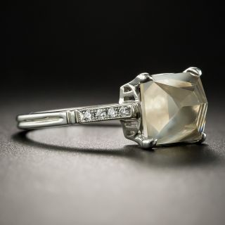3.88 Carat Half-Octahedron Platinum Diamond Ring