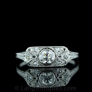 .30 Carat Art Deco Diamond Ring Main View