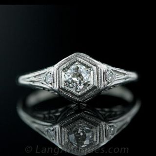 .30 Carat Diamond Filigree Engagement Ring Main View 1