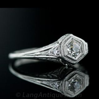 .30 Carat Diamond Filigree Engagement Ring