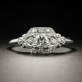 .30 Carat Diamond Platinum Vintage Engagement Ring