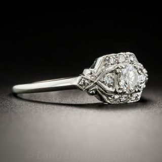 .30 Carat Diamond Platinum Vintage Engagement Ring
