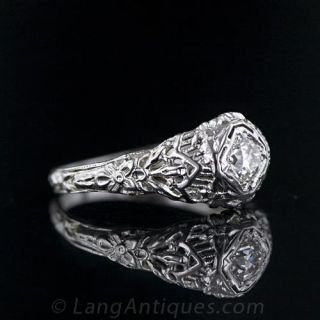 .30 Carat Floral Filigree Diamond Ring