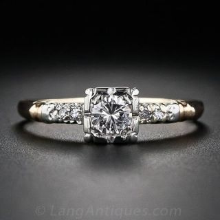.30 Carat Mid-Century Diamond Engagement Ring 
